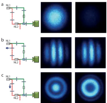 FIG. 15. (adapted from [13]) a) Top: no image is obtained when the object is imaged by 810 nm light
