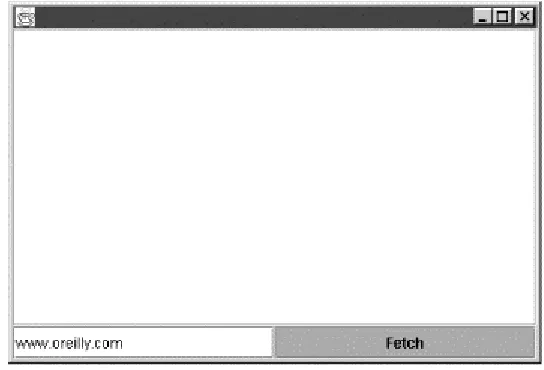 Figure 2-1. The WebBrowser application before fetching a web page 