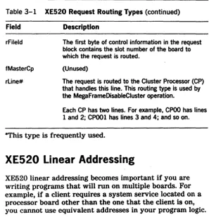 Table 3-1 XE520 Request Routing Types (continued) 