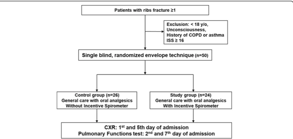 Fig. 1 Study flow chart. COPD chronic obstructive pulmonary disease, CXR chest X-ray, ISS Injury Severity Score, y/o years old
