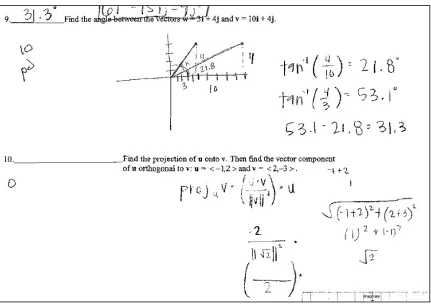 Figure 5. The same student uses a diagram effectively on exercise 9 and is unable to find 