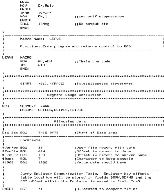 table location ECT will be stored in fields DDRH,DDRHS and offset within the Emulator is saved in field TckO 