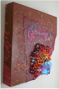 Figure 3, coliseum 2012, crayon on blue foam 