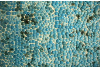Figure 4, into the blue, 2013, blue foam 
