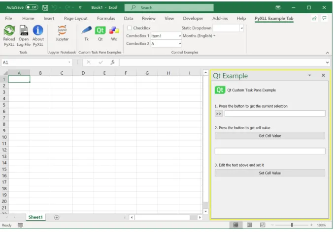 Fig. 2: A Python user interface in Excel
