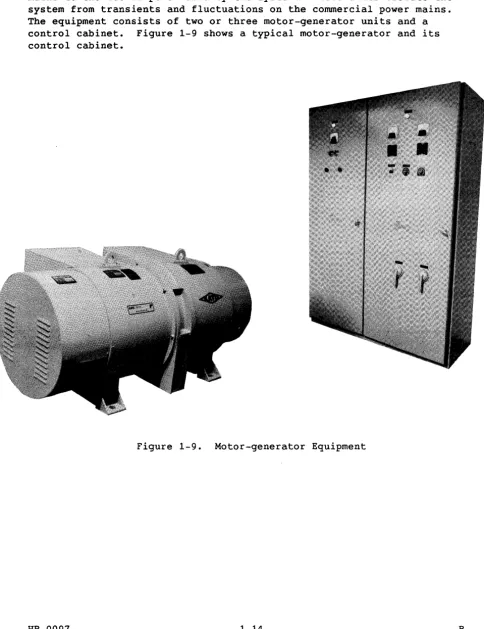 Figure 1-9. Motor-generator Equipment 