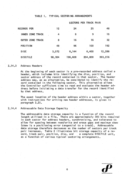 TABLE 1. TYPICAL SECTORING ARRANGEMENTS 
