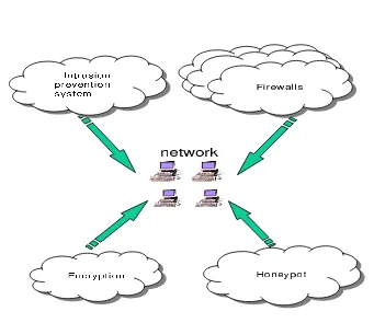 Figure 1.3: A depiction of a vulnerable network with security components
