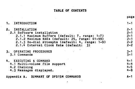 TABLE O~ CONTENTS 