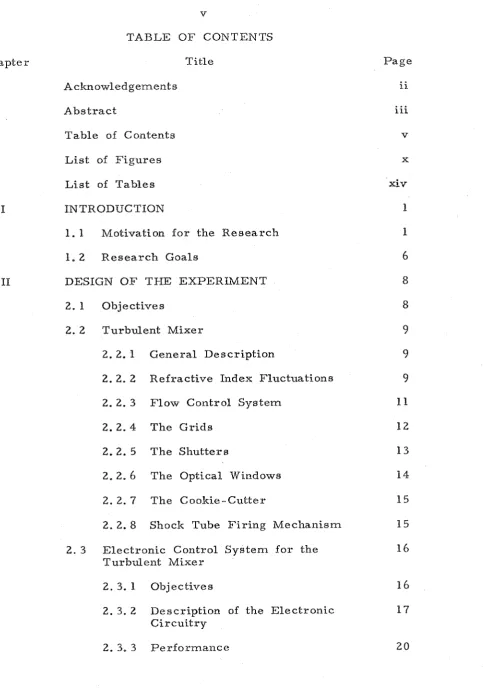 TABLE O F  CONTENTS 