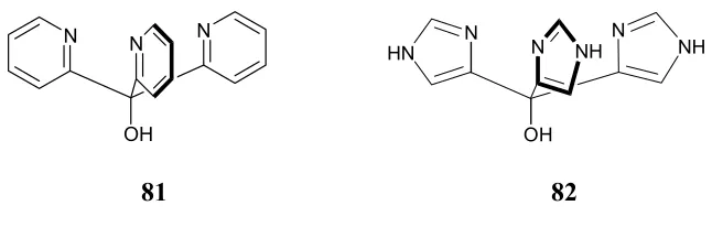 Figure 2.1 ML2 complexes M•(81)2 and M•(82)2. 