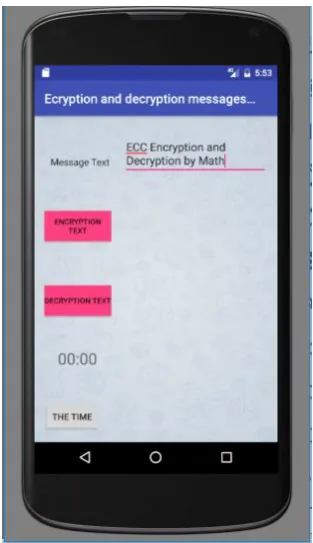 Figure 8 shows screen shoots for the main window of the proposed Android application that used 