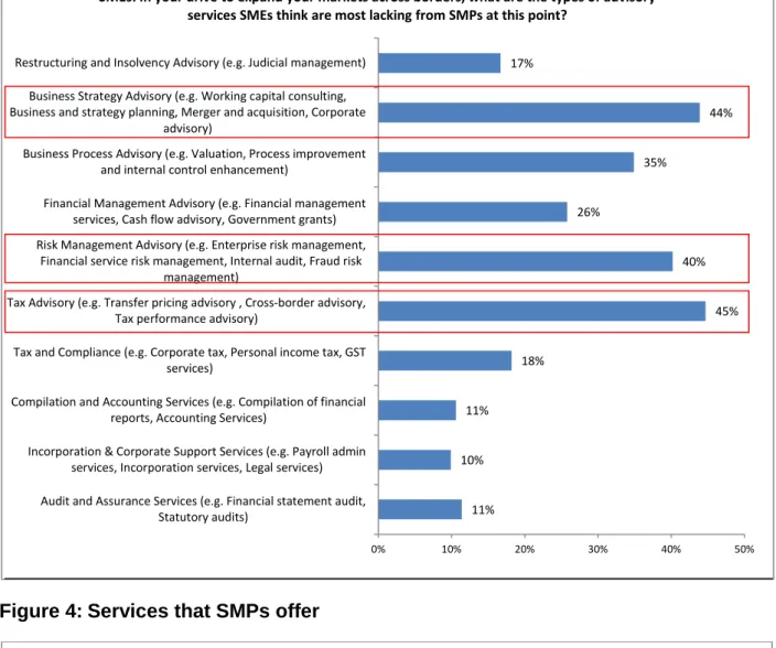 Figure 4: Services that SMPs offer 