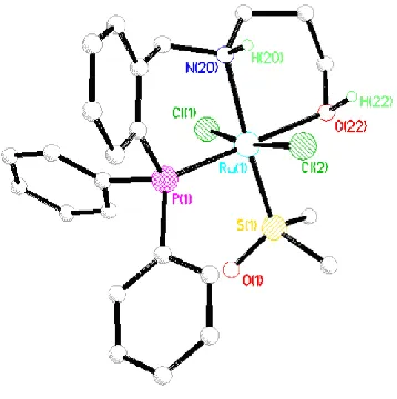 Figure 4. X-ray structure of complex 7. Hydrogen atoms (except NH) are omitted for clarity