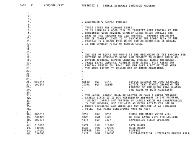 TABLE ENTRY PROGRAM LENGTHS, COUNTER STEP SIZES, ETC) MAKES THE EASIER TO 'READ' AND CAN SAVE A LOT OF TIME WHEN THE NEED ARISES TO CHANGE ONE OF THESE CONSTANTS