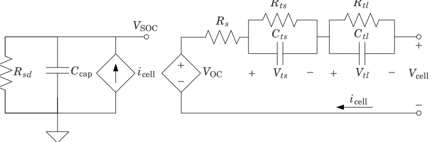 Figure 2.1: Electrical-circuit battery model.