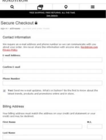 Fig. 1. Nordstrom checkout process design. 