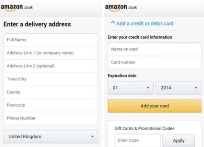 Fig. 2. Amazon checkout process design. 