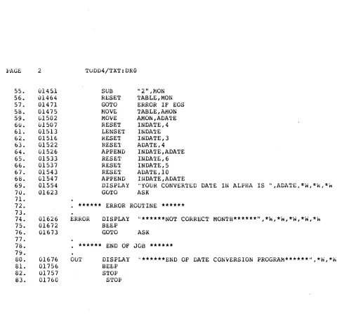 TABLE,r-l0N h2",NON ERROR IF EOS 