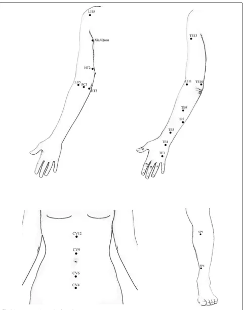 Fig. 2 Acupuncture points used in the study