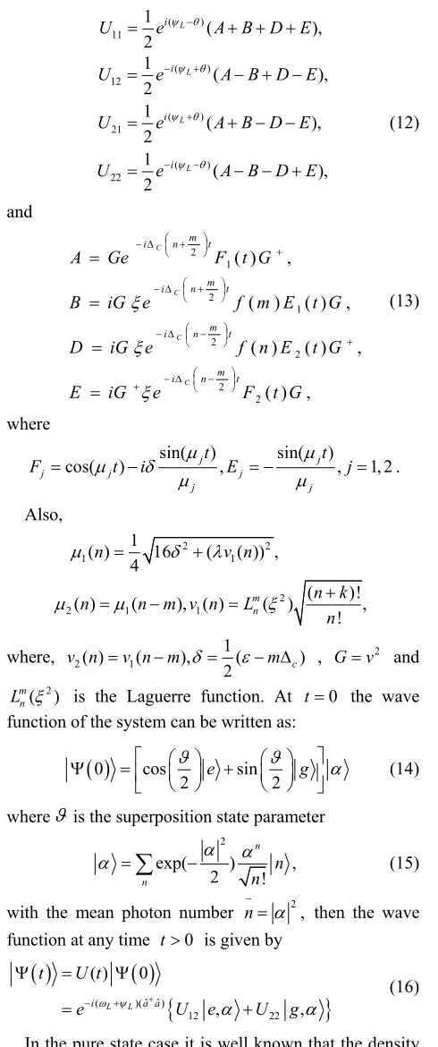 Figure 1, we plot the atomic inversion and ID as a func-