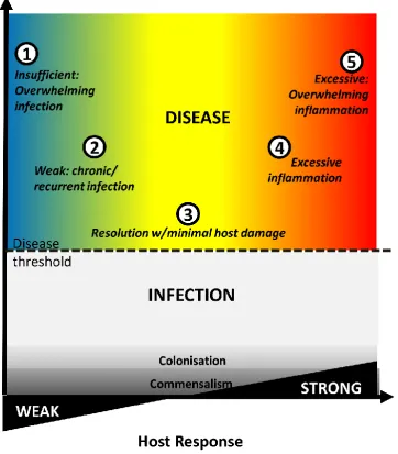Figure 1.1. Host-pathogen interactions determine disease severity 