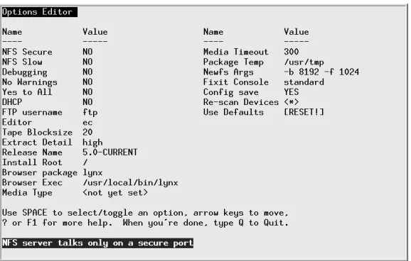 Figure 5-2: Custom Installation options