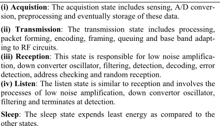 Table 1. States of the energy consumption model. 