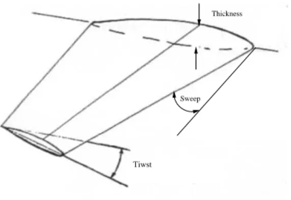 Figure 1.2. Wing parameters.
