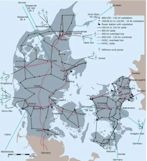 Figure 5.1.1 shows the planned future restructured underground 132 - 150 kV grids and the rein- rein-forced 400 kV grid