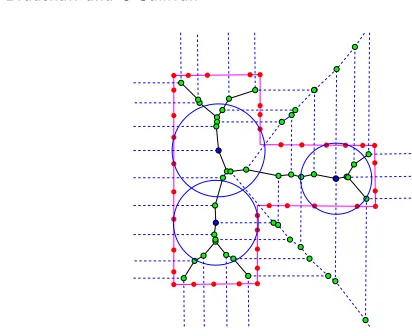 Fig. 3.Spheres are placed on the Voronoi vertices that are inside the object.