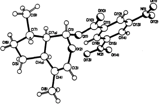 Fig. 1. The molecular structure of the lactol 3,5-dinitrobenzoate ester (3) (Note a). 