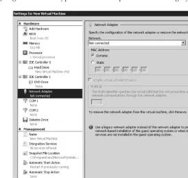 Figure 3.15Network Adapter window
