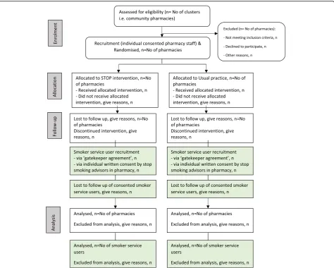 Fig. 1 Flow diagram of progress of clusters and individuals through phases of the trial