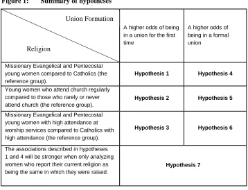 Figure 1: Summary of hypotheses 