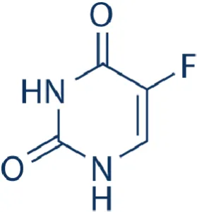 Figure 1-10 Structure of Fluorouracil, which is a derivative of uracil. 