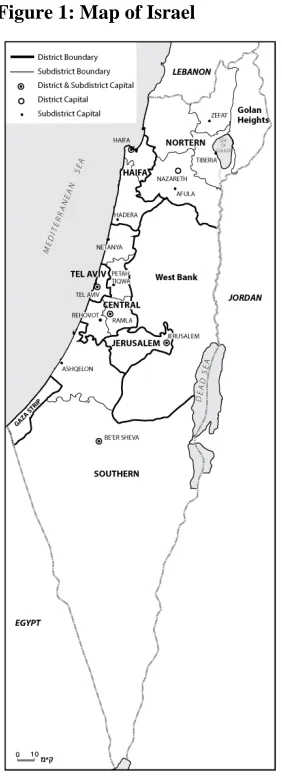 Figure 1: Map of Israel 