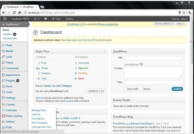 Figure 2.5. WordPress web content management system. 
