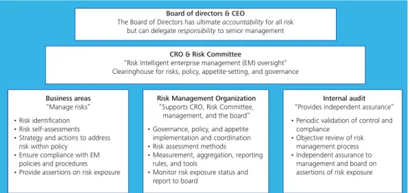 Figure 5. Typical roles and responsibilities for risk oversight