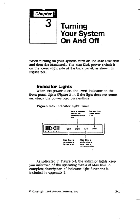 Figure 3-1. Indicator Light Panel 