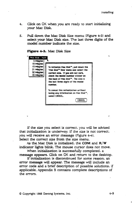 Figure 4-3. Mac Disk Size 