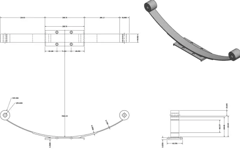 Figure 3. Schematic diagram of the flatbed trailer used to transport the RFS. The numbers shown correspond to the item number shown in Table 1