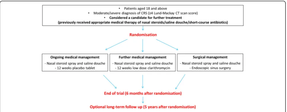 Fig. 3 Modified, three-arm trial design