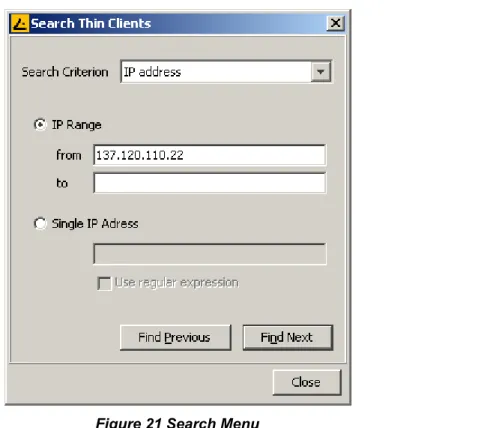 Figure 21 Search Menu