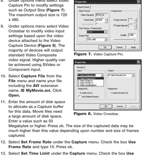 Figure 11.  Video Input Selection.