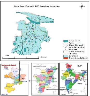 Figure 1. Study area map with sampling locations. 
