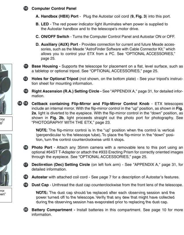 Fig. 2b: Flip mirror control in the “down”