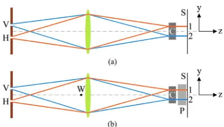 Figure 3. The Afshar experiment modified. The experiment is described in the 2D geometry