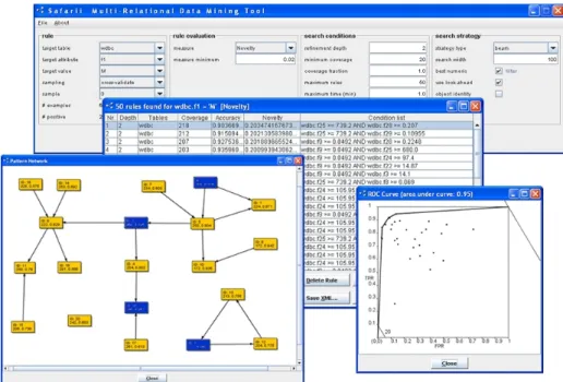 Fig. 2. The Safarii Multi-Relation Data Mining environment.