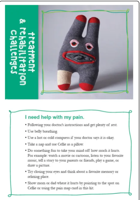 Fig. 1 Sample coping card from the Cellie Coping Kit for Childrenwith Injury